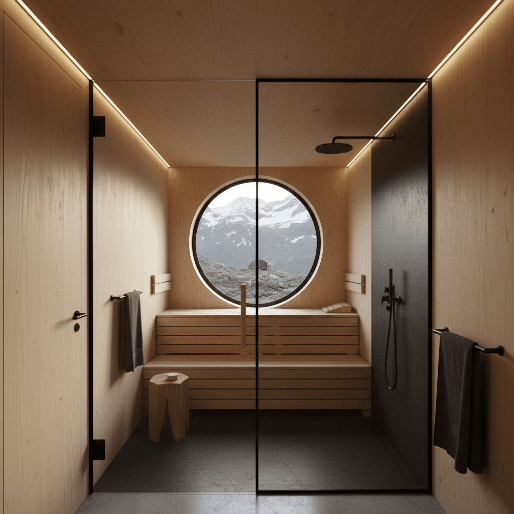 Modern mountain Tiny House - Show Other Side - Interior view