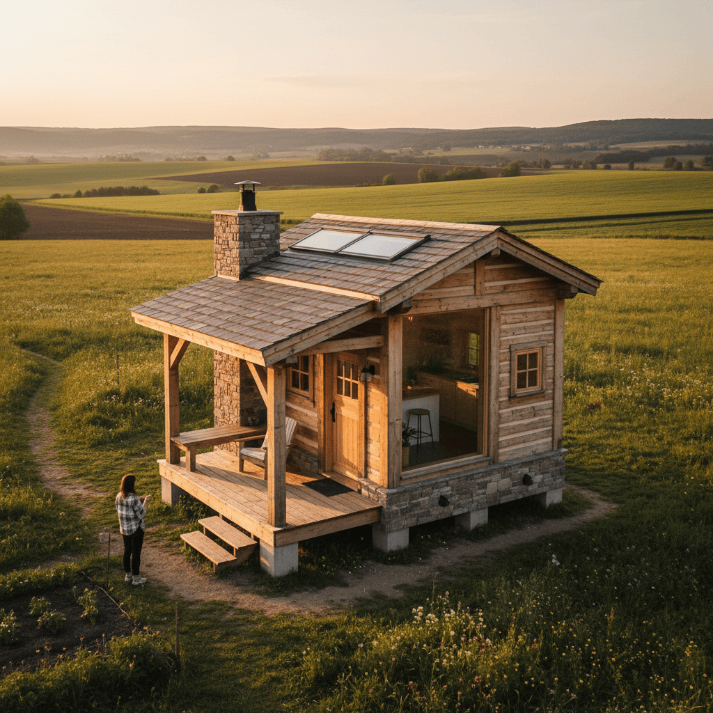 Rustic rural Tiny House - Exterior view