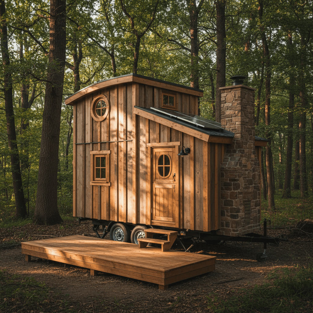 Rustic Forest Tiny House - Exterior view