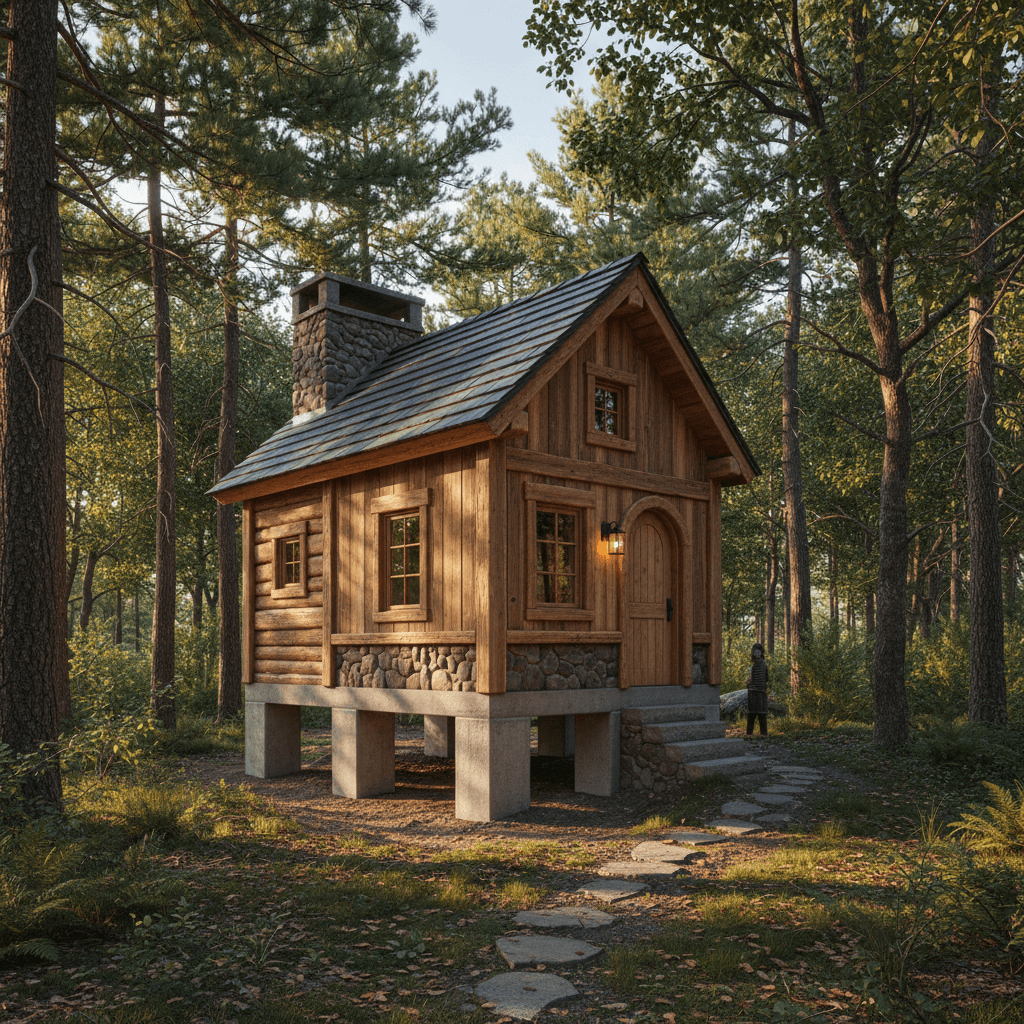 Rustic Forest Tiny House - Exterior view