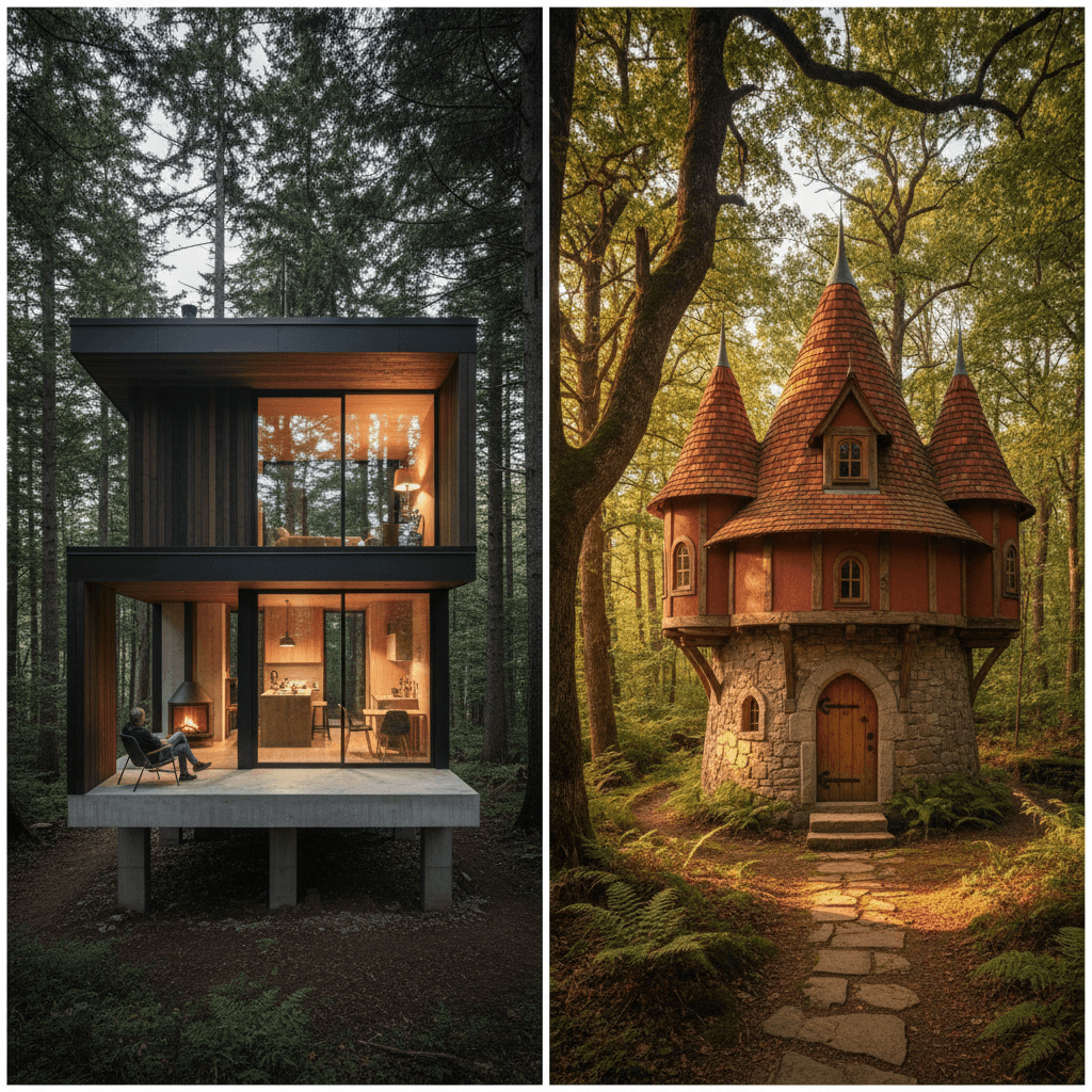 Modern Forest Tiny House - Exterior view