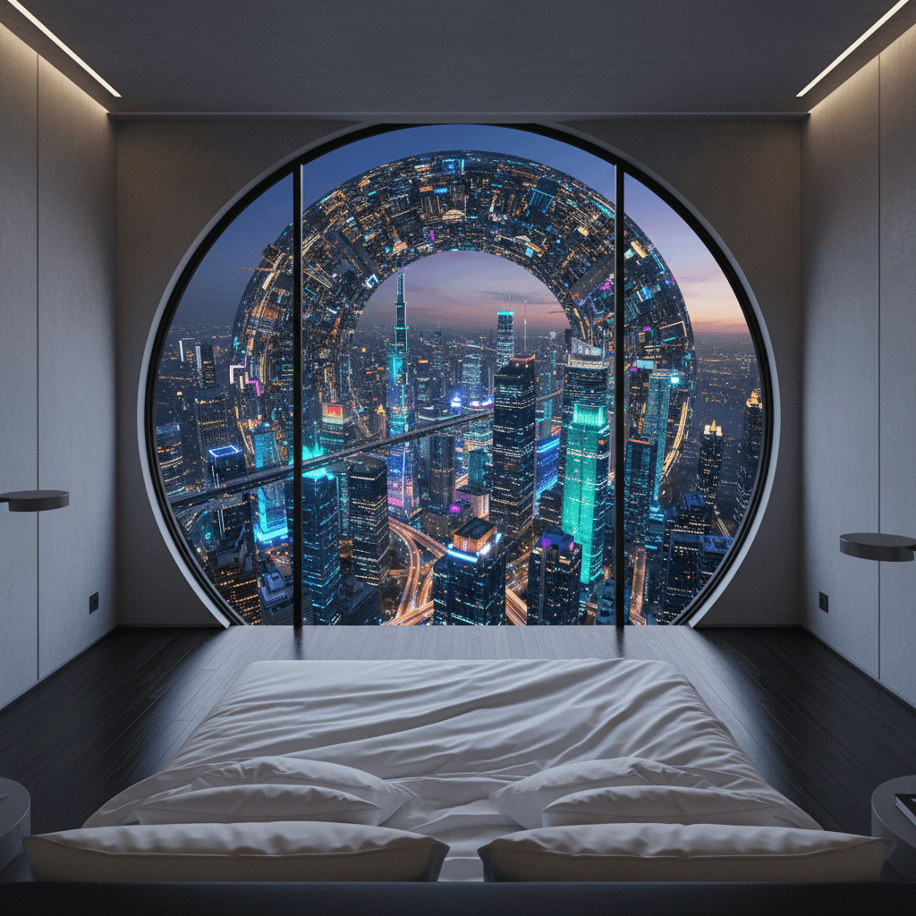 Modern Desert Tiny House - Show Skyline Circle - Interior view