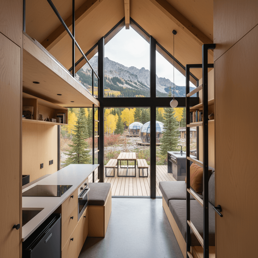 Modern mountain Tiny House - Houses Mountain Flat - Interior view