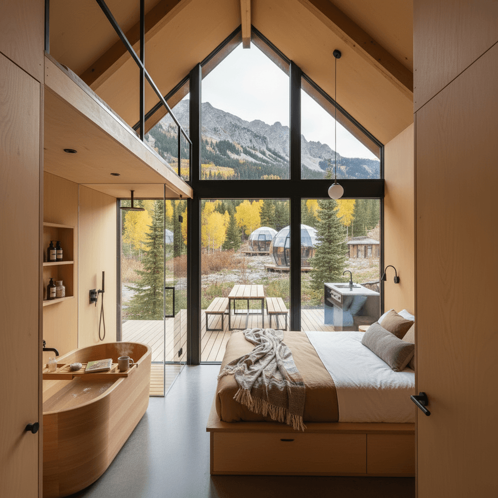 Modern mountain Tiny House - Houses Mountain Where - Show Sphersome House - Interior view