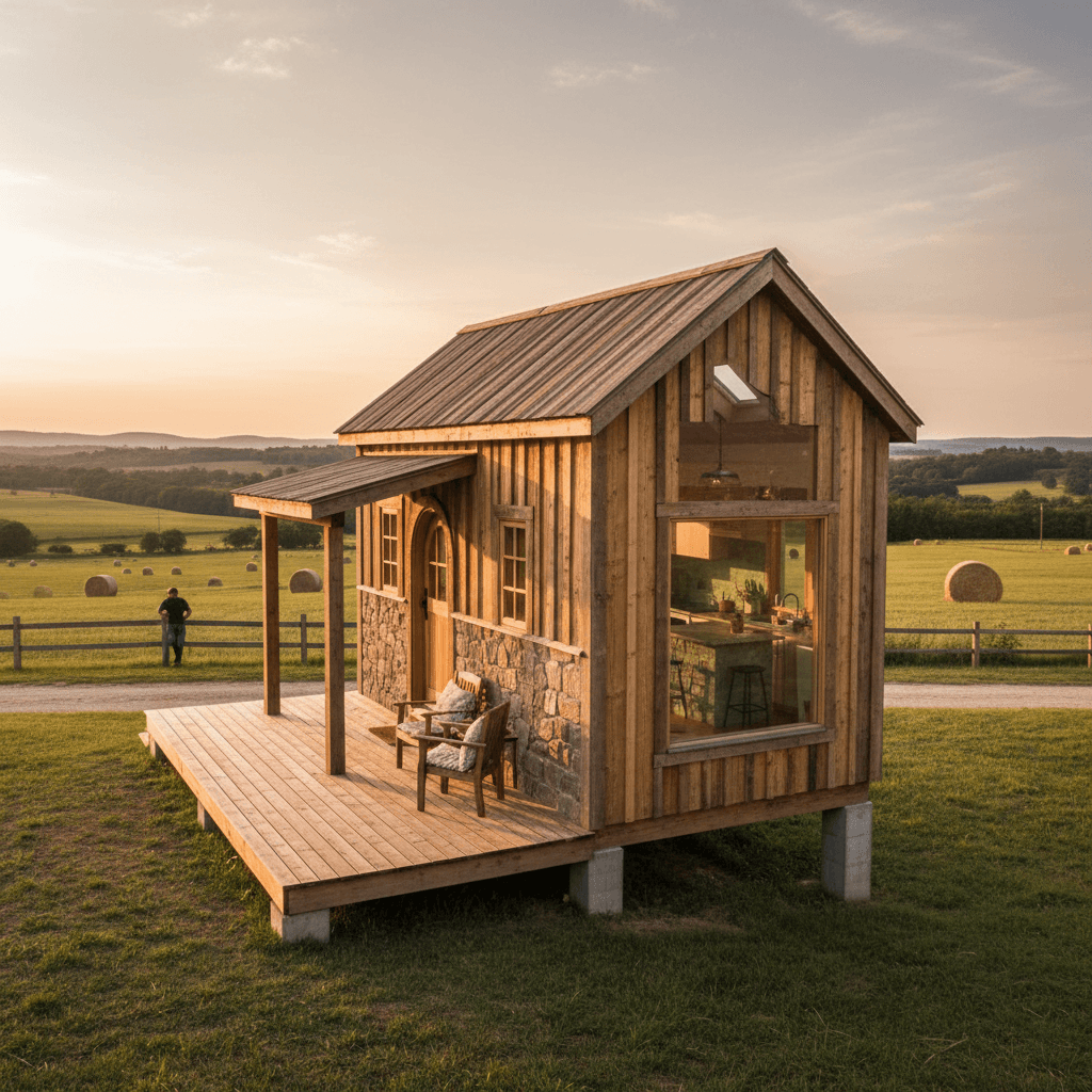 Rustic rural Tiny House - Exterior view