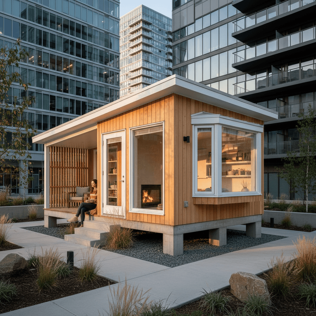 scandinavian Urban Tiny House - Exterior view