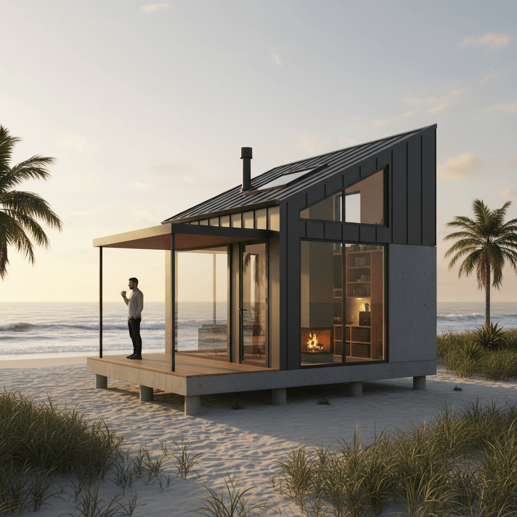 Modern Beach Tiny House - Exterior view
