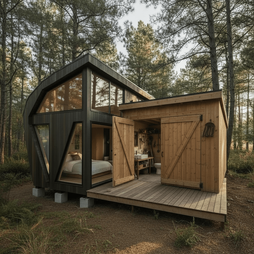 M - Move Wooden Storage - Exterior view