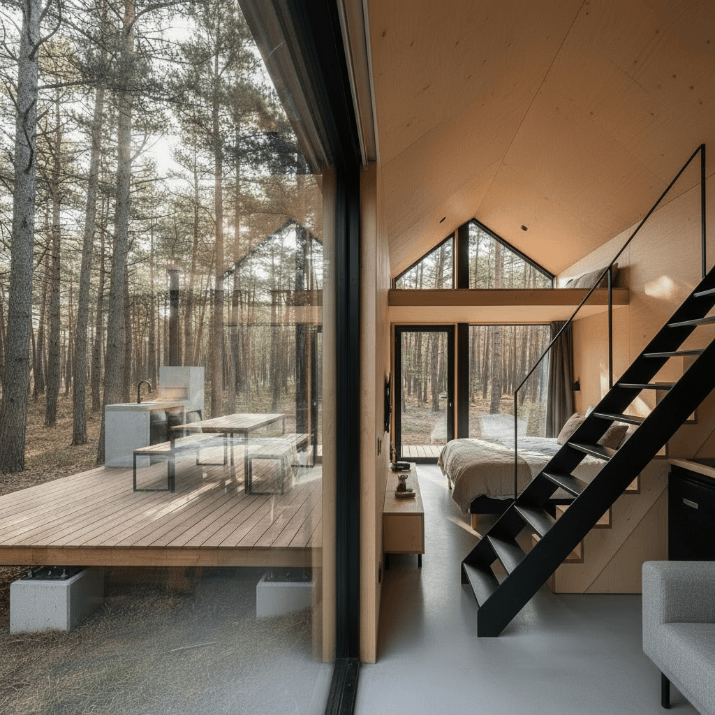 M - Wooden Stairs Built - Interior view