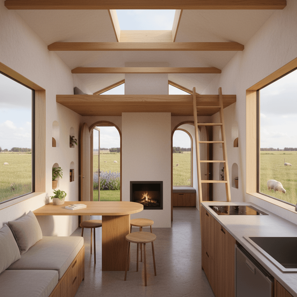 Modern rural Tiny House - Interior view