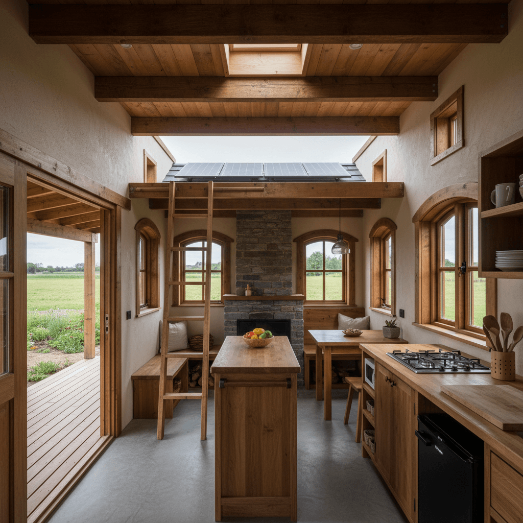 Rustic rural Tiny House - Interior view