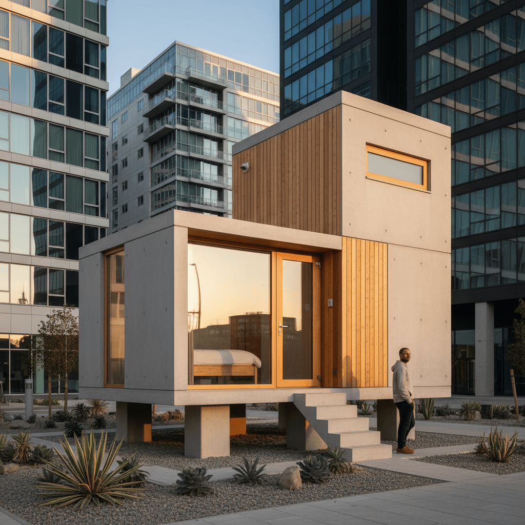 Minimalist Urban Tiny House - Exterior view