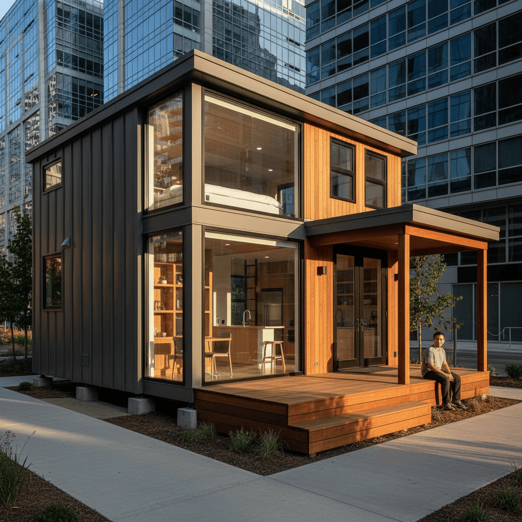 Modern Urban Tiny House - Exterior view