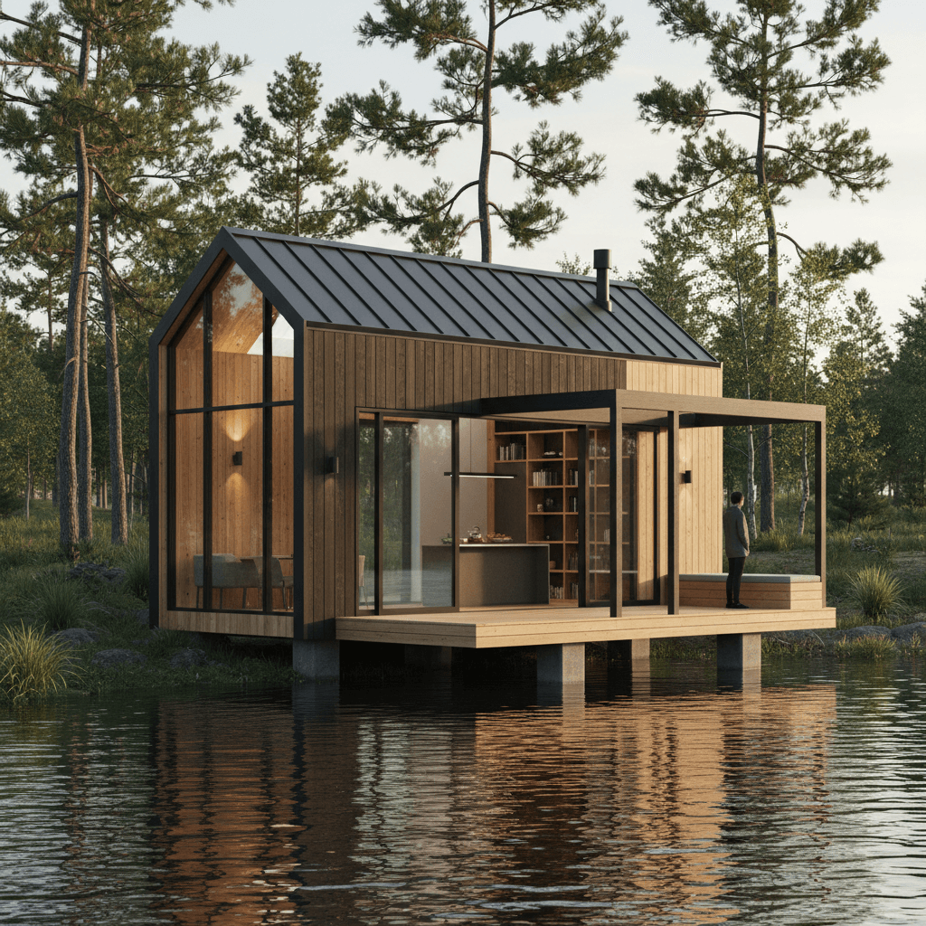 contemporary lakeside Tiny House
