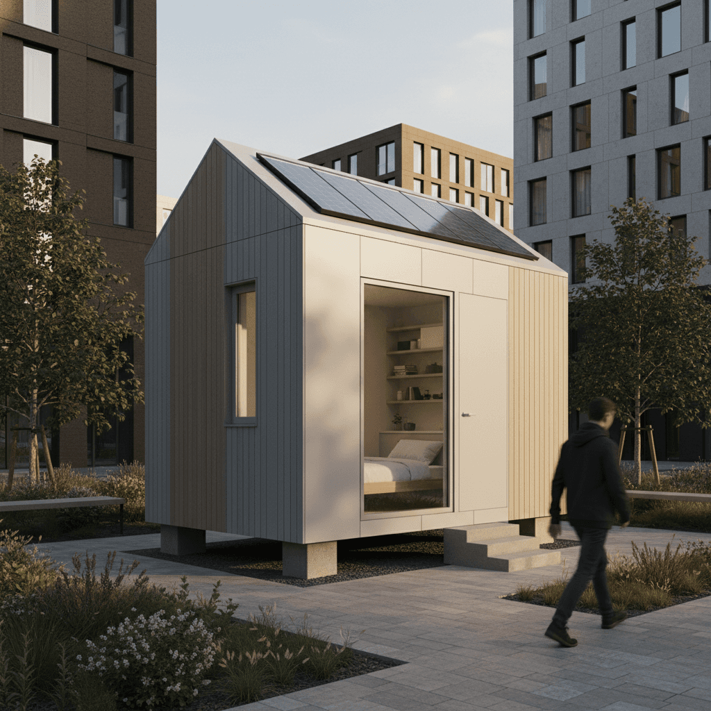 Minimalist Urban Tiny House - Exterior view