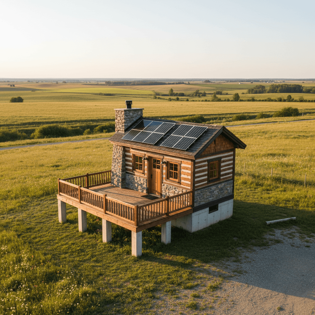 Rustic rural Tiny House - Exterior view