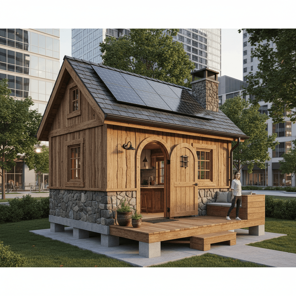 Rustic Urban Tiny House - Exterior view
