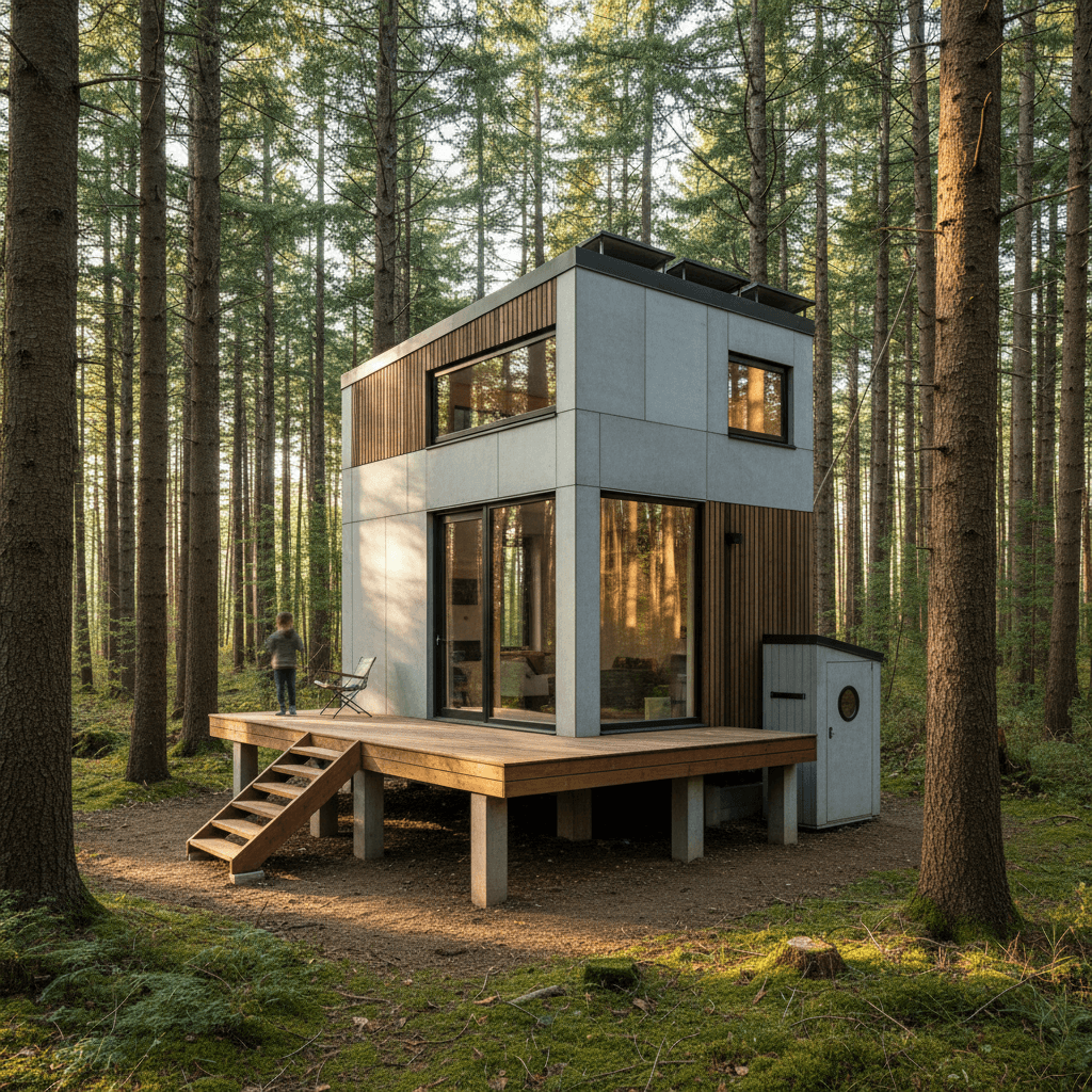 Modern Forest Tiny House - Exterior view