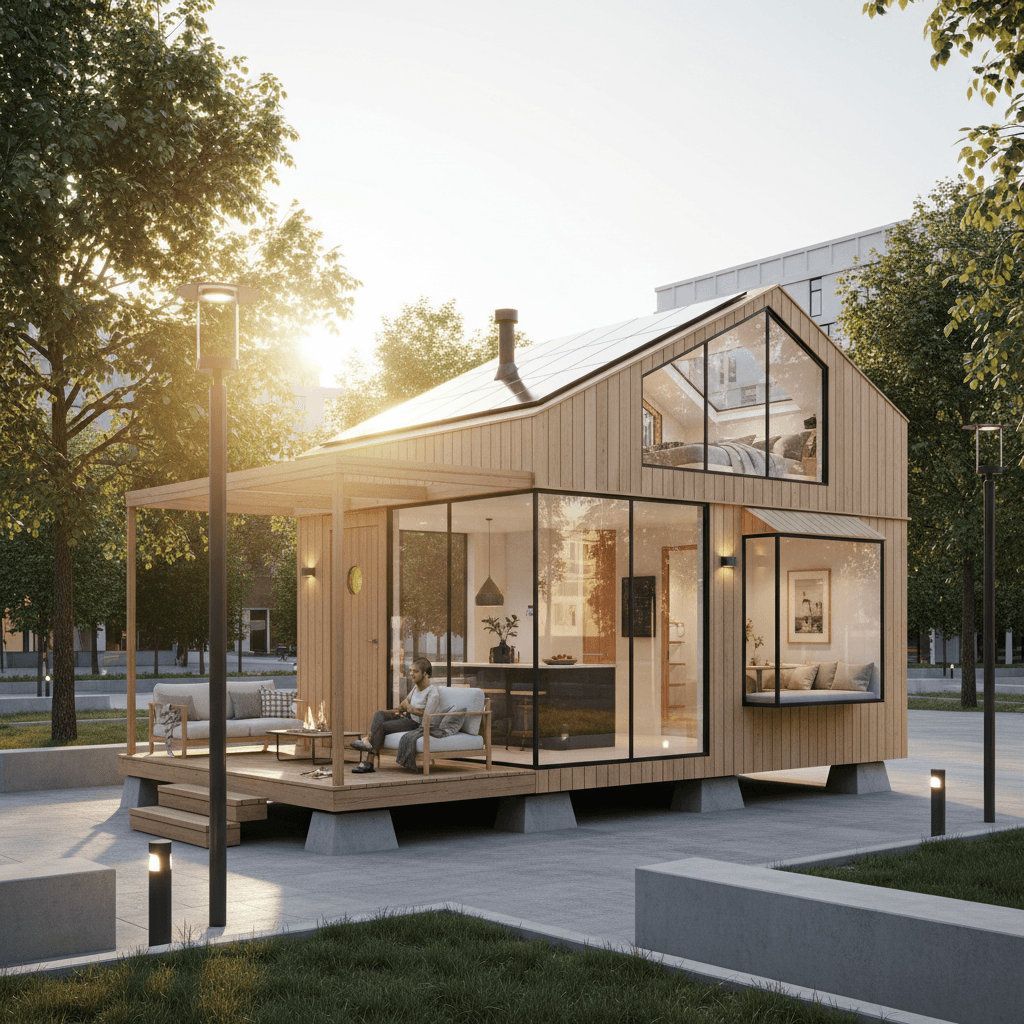 scandinavian Urban Tiny House - Exterior view