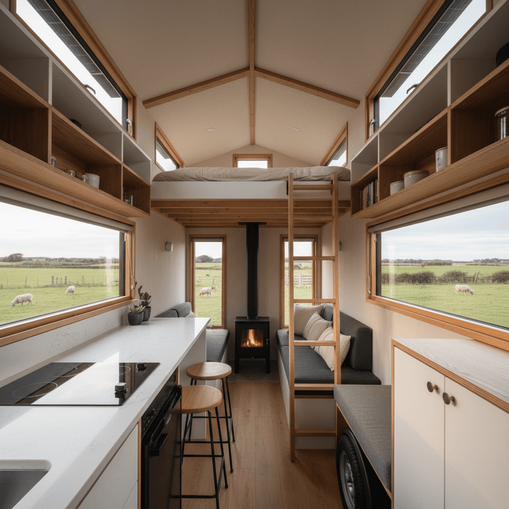 Minimalist rural Tiny House - Interior view