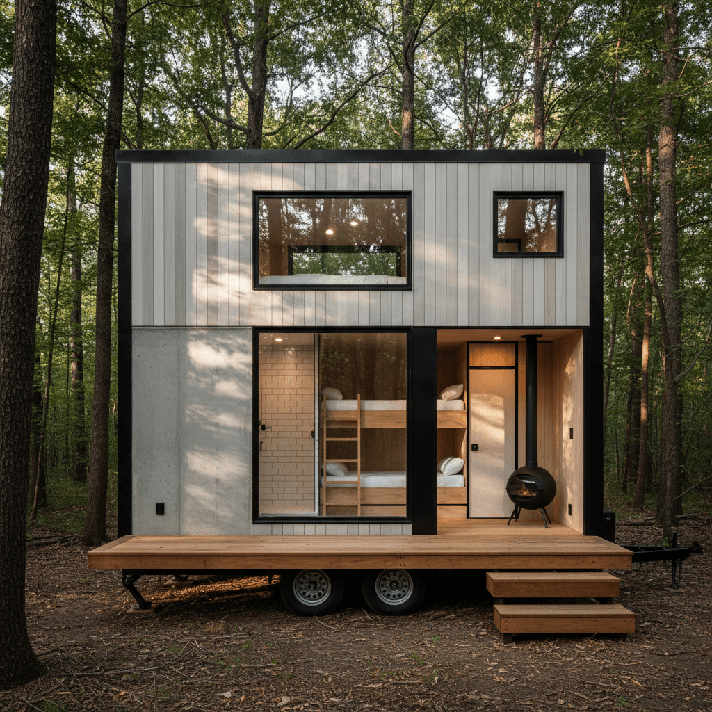 Minimalist Forest Tiny House - Exterior view