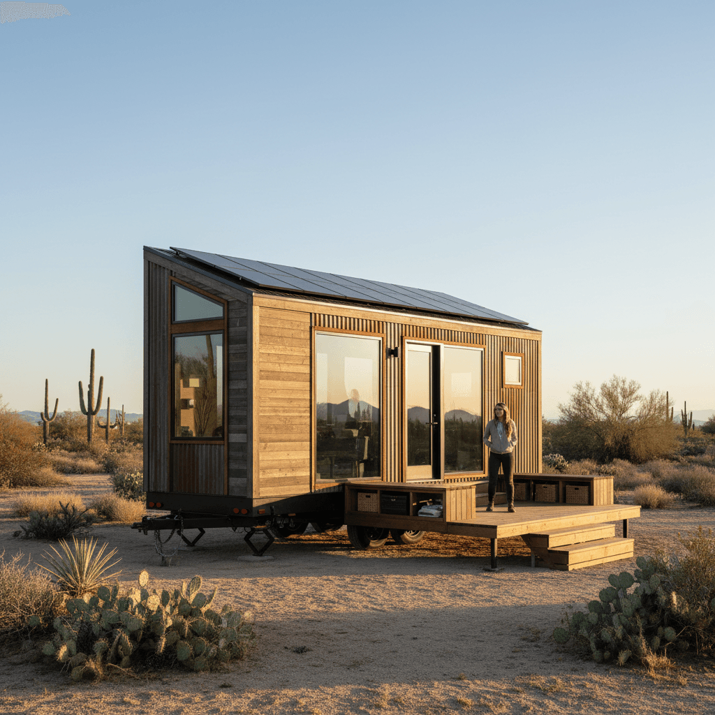 contemporary Desert Tiny House - Exterior view