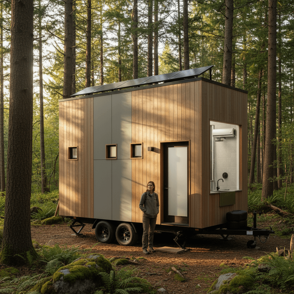 Minimalist Forest Tiny House - Exterior view