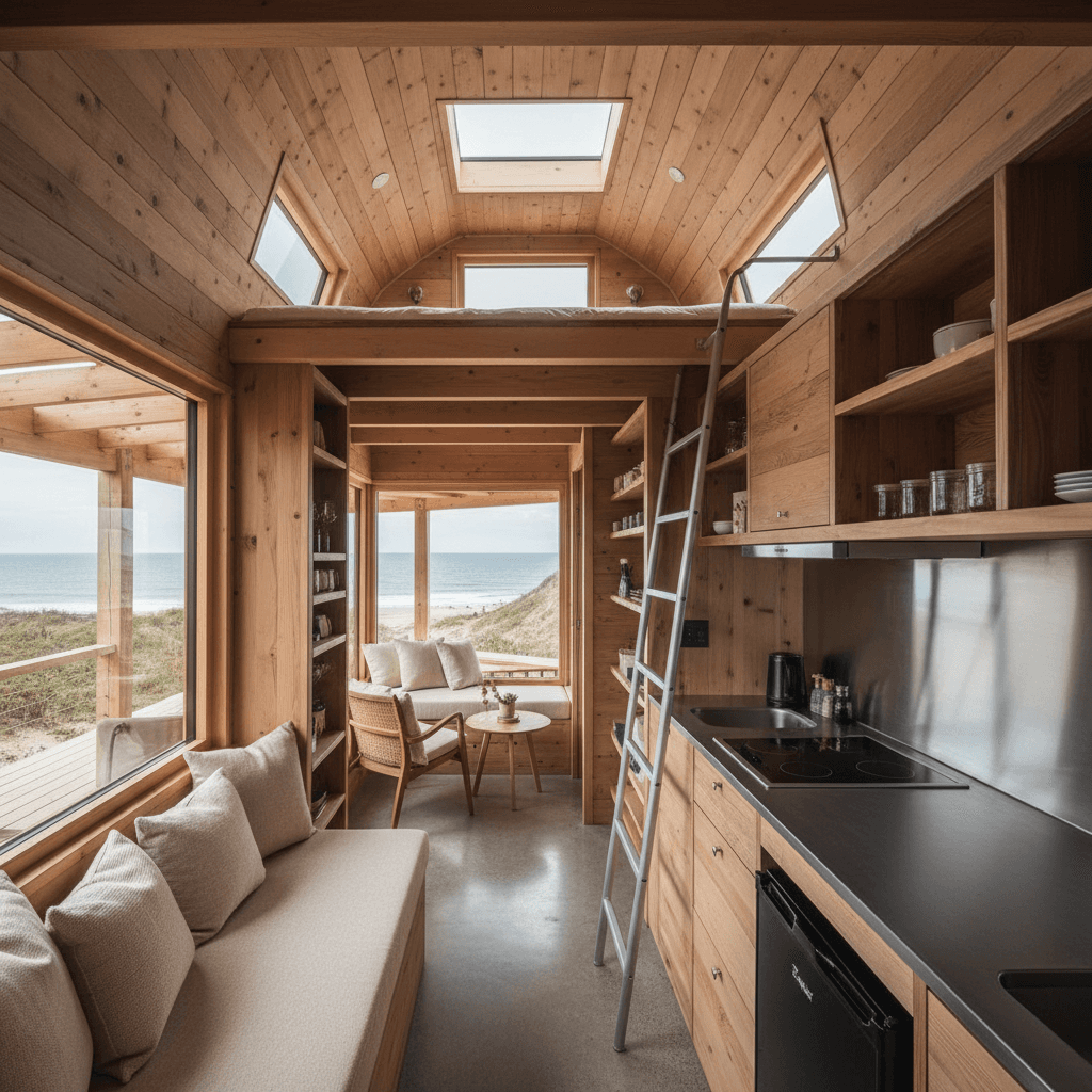 contemporary Beach Tiny House - Interior view