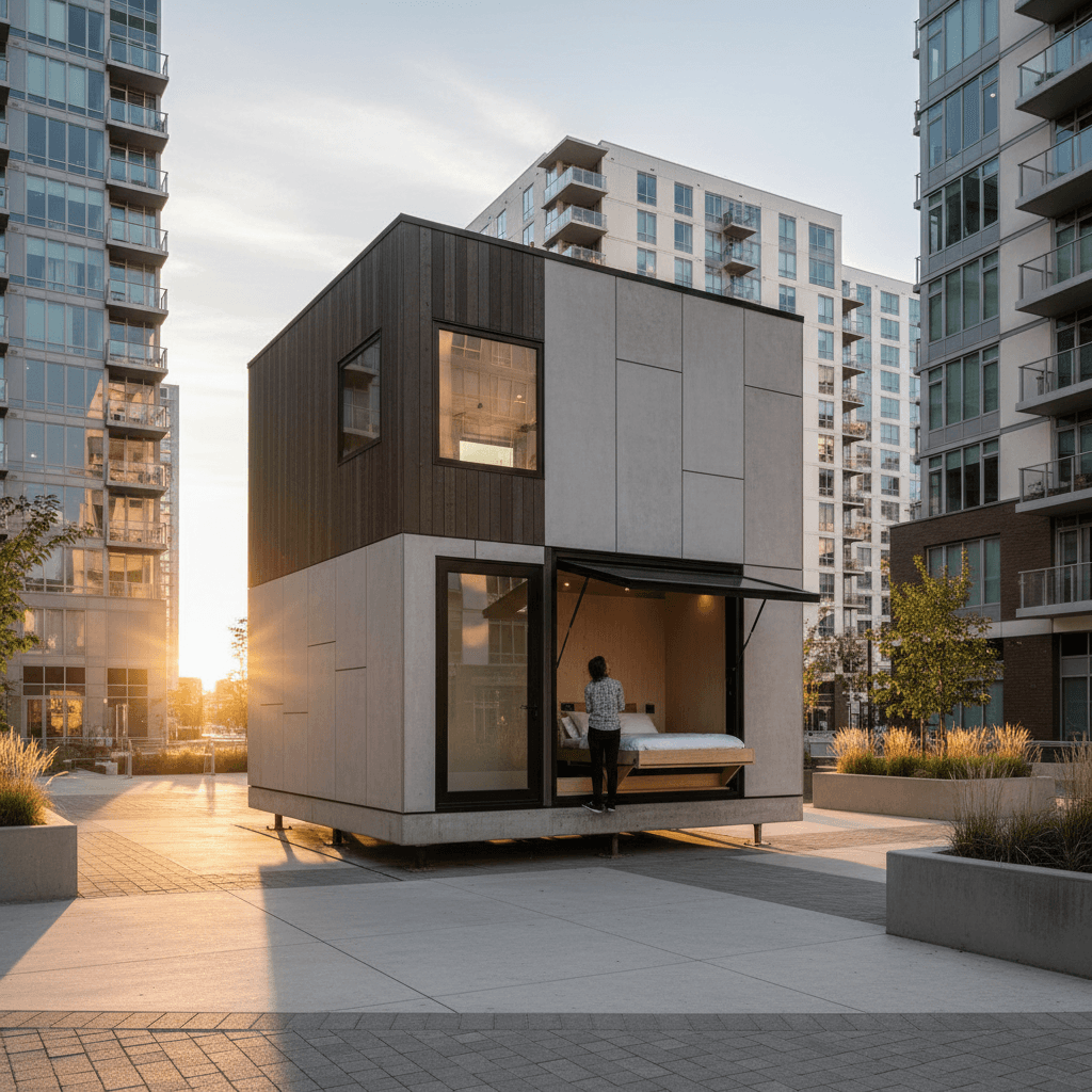 Minimalist Urban Tiny House - Exterior view
