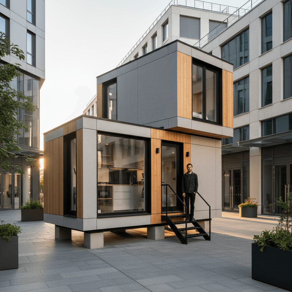 Minimalist Urban Tiny House - Exterior view