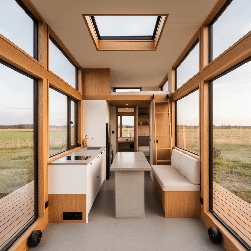 Modern rural Tiny House - Interior view