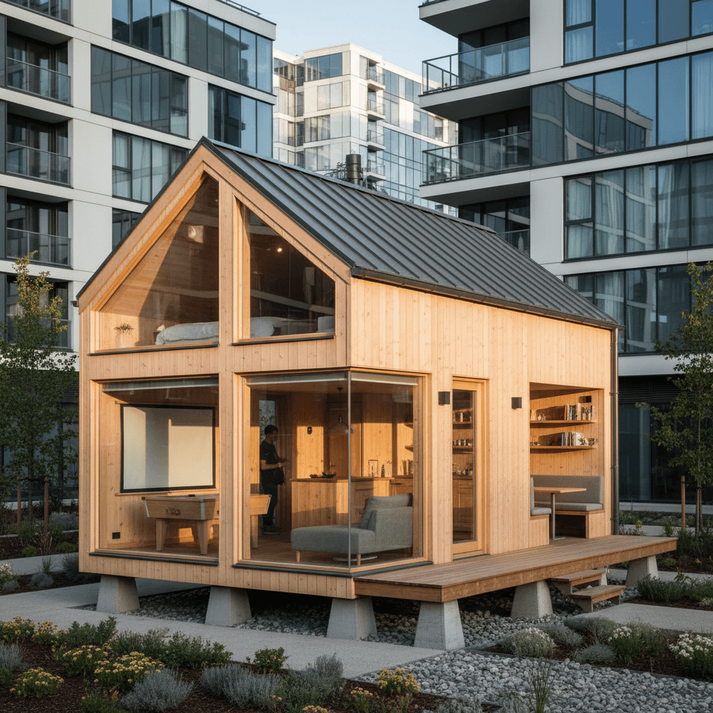 scandinavian Urban Tiny House - Exterior view