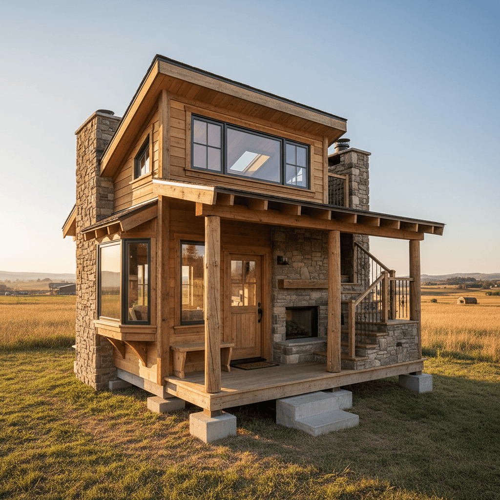 Rustic rural Tiny House - Exterior view