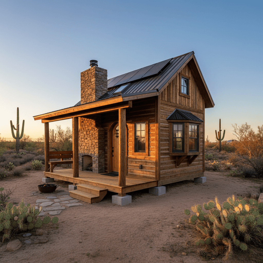 Rustic Desert Tiny House - Exterior view
