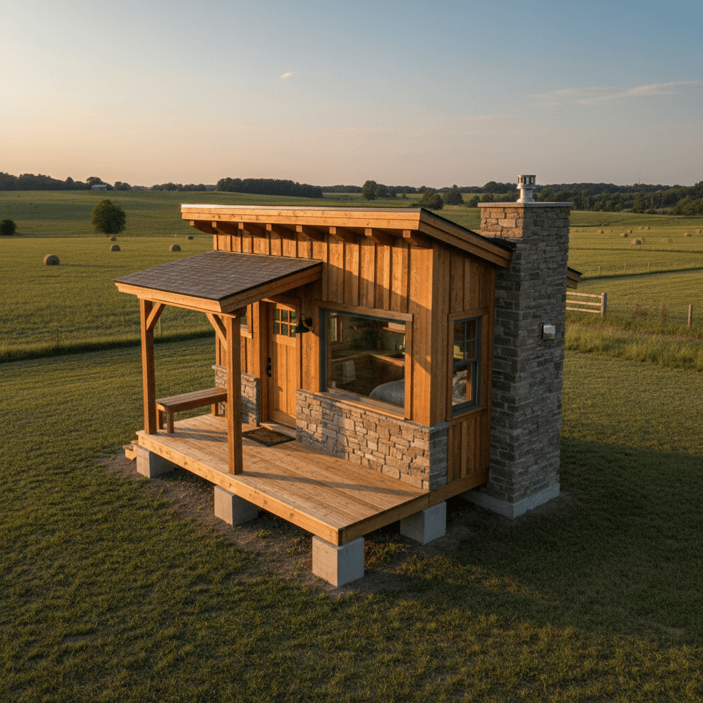Rustic rural Tiny House - Exterior view
