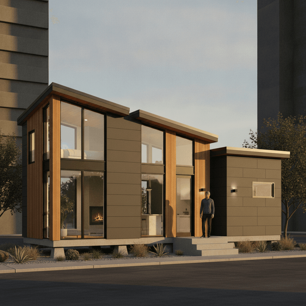 Modern Urban Tiny House - Exterior view