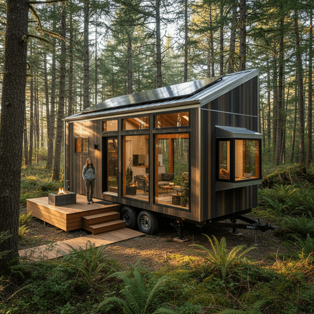 Modern Forest Tiny House - Exterior view