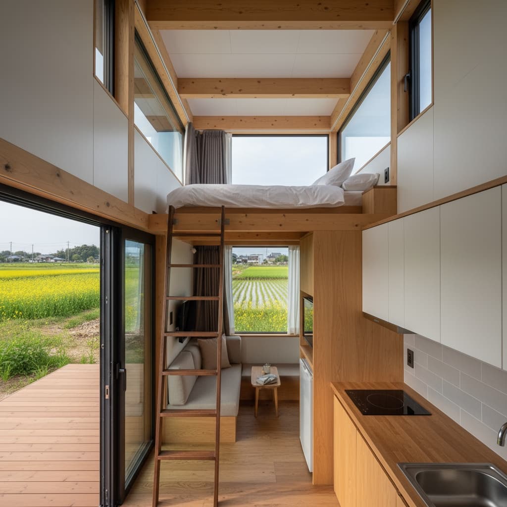Modern rural Tiny House - Interior view