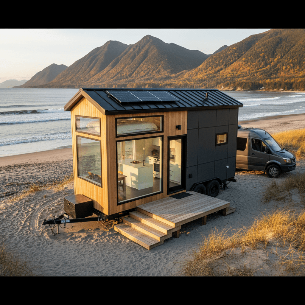 Modern Beach Tiny House - Exterior view
