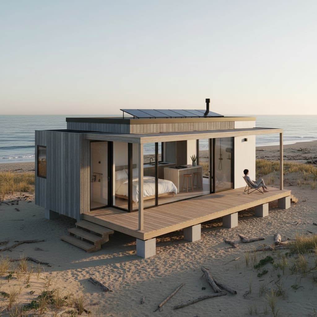Minimalist Beach Tiny House - Exterior view