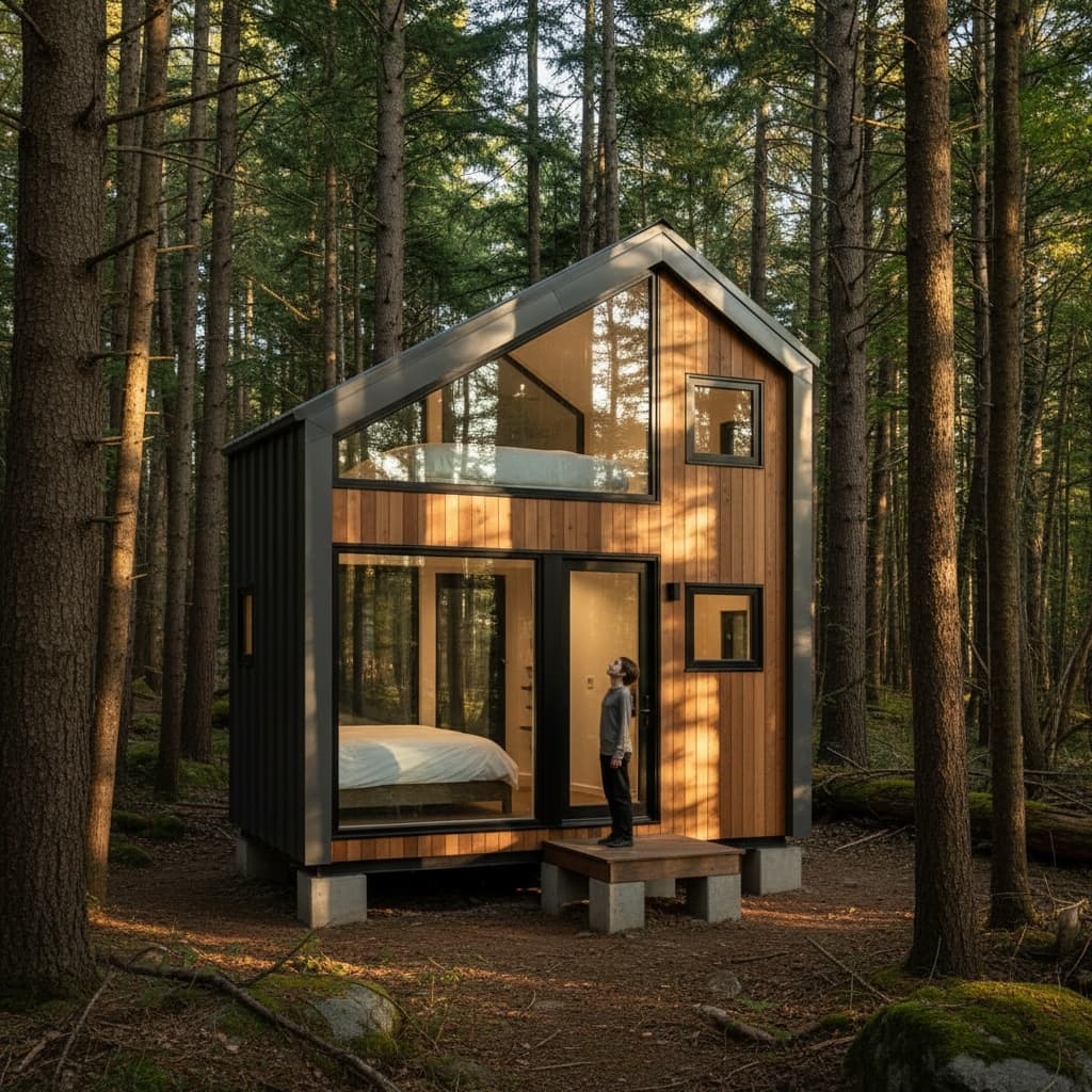 Modern Forest Tiny House - Exterior view