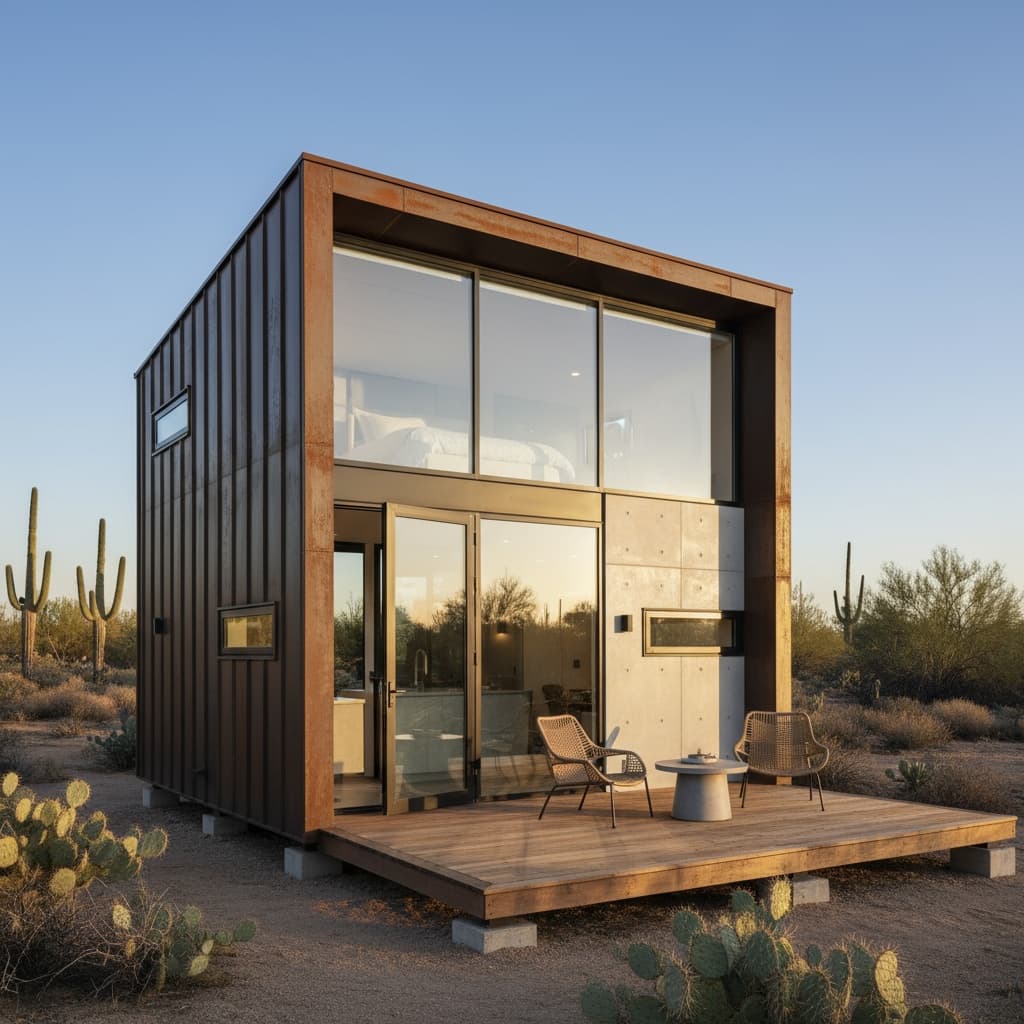 contemporary Desert Tiny House - Exterior view