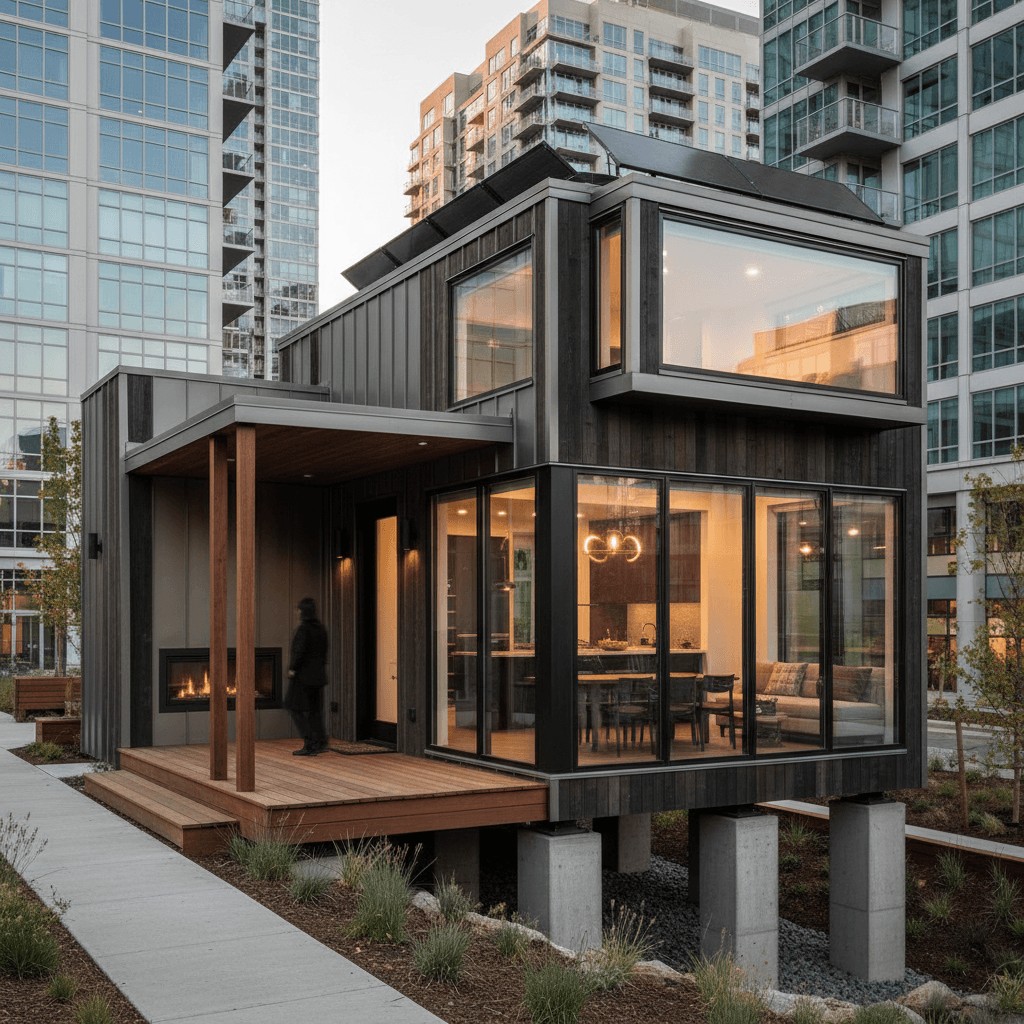 contemporary Urban Tiny House - Exterior view