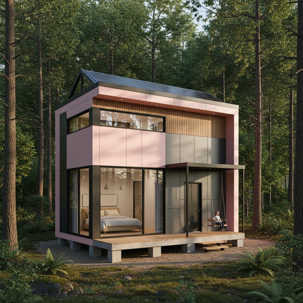 Modern Forest Tiny House - Exterior view