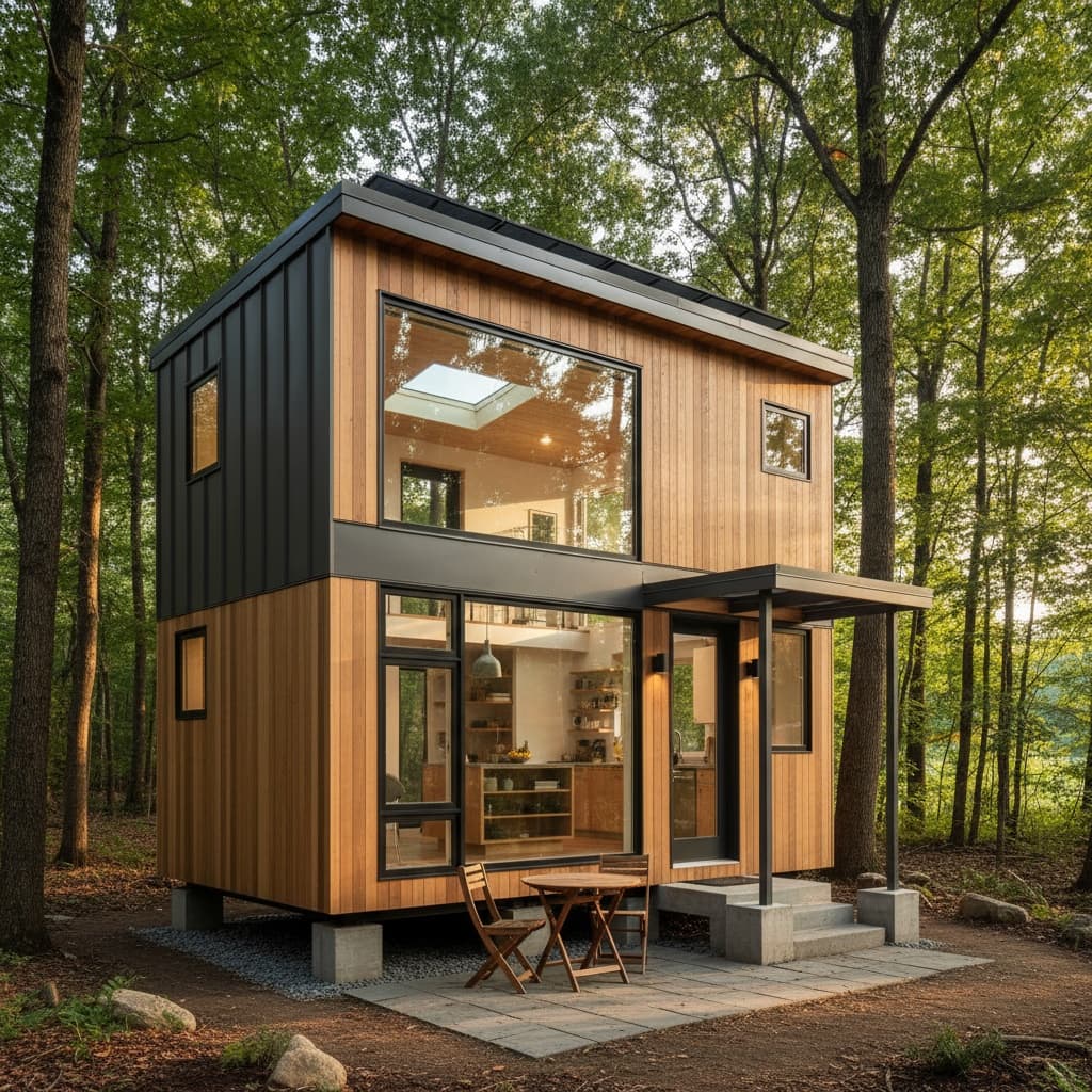 Modern Forest Tiny House - Exterior view