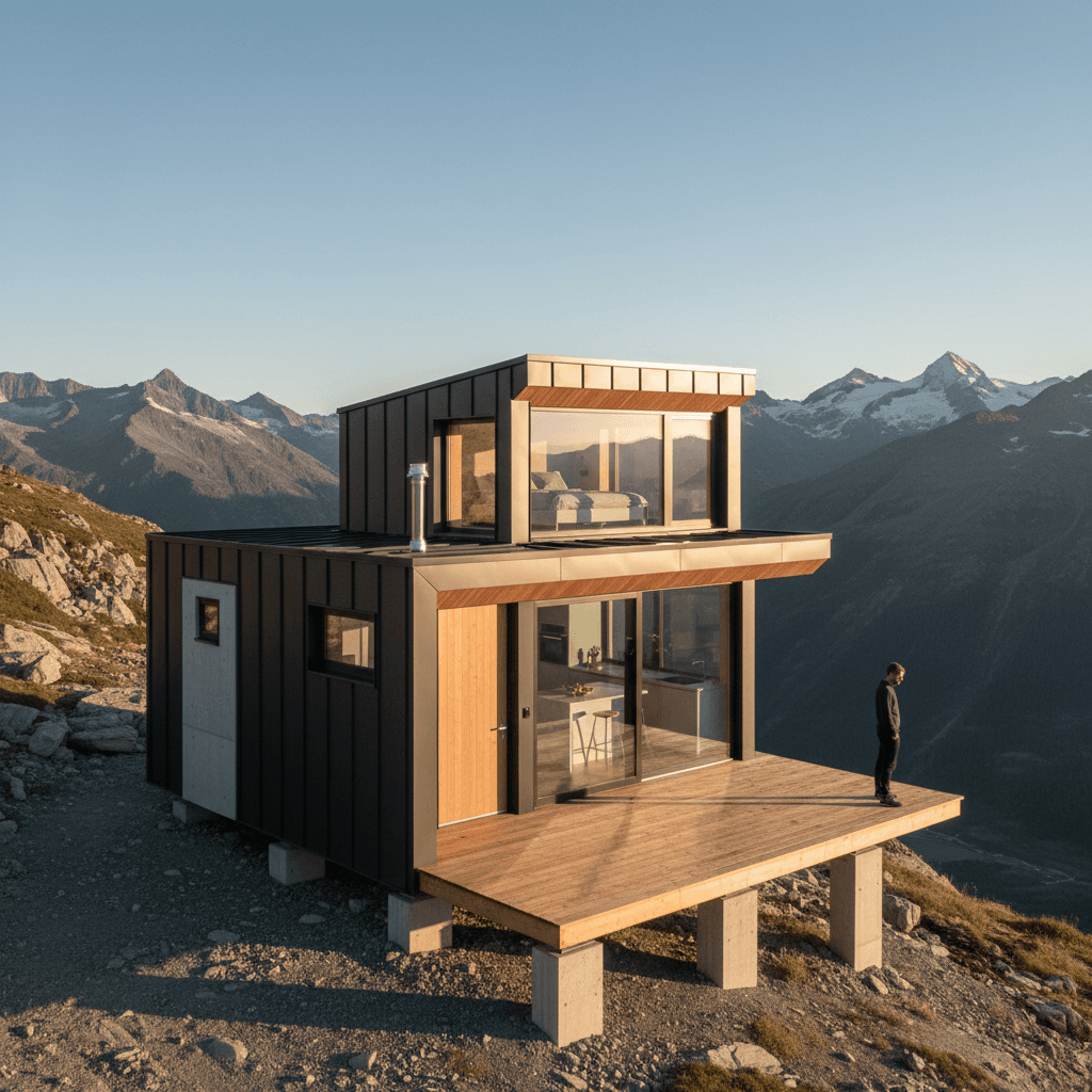 Modern mountain Tiny House - Exterior view