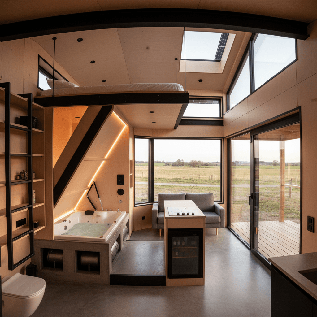 Modern rural Tiny House - Interior view