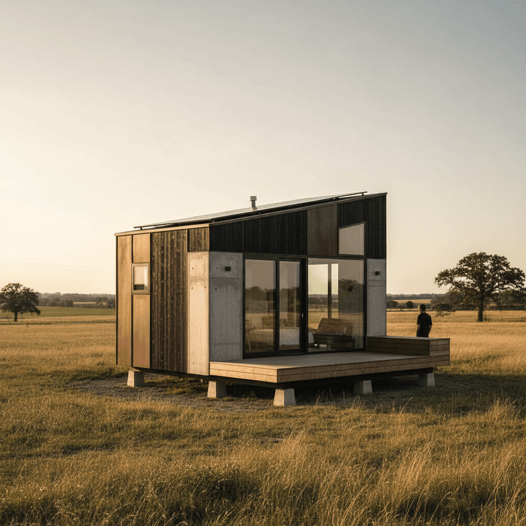 contemporary rural Tiny House - Exterior view