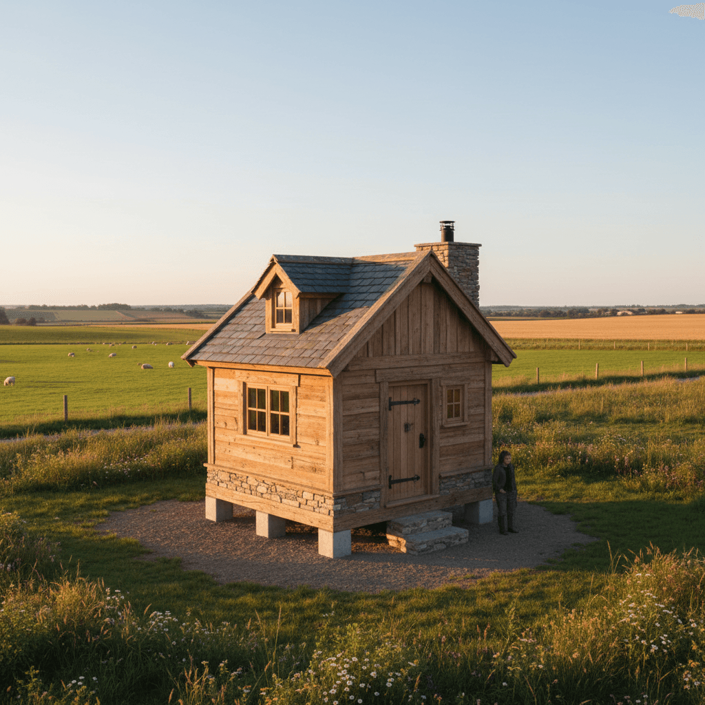 Rustic rural Tiny House - Exterior view