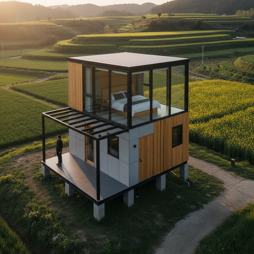 Modern rural Tiny House - Exterior view